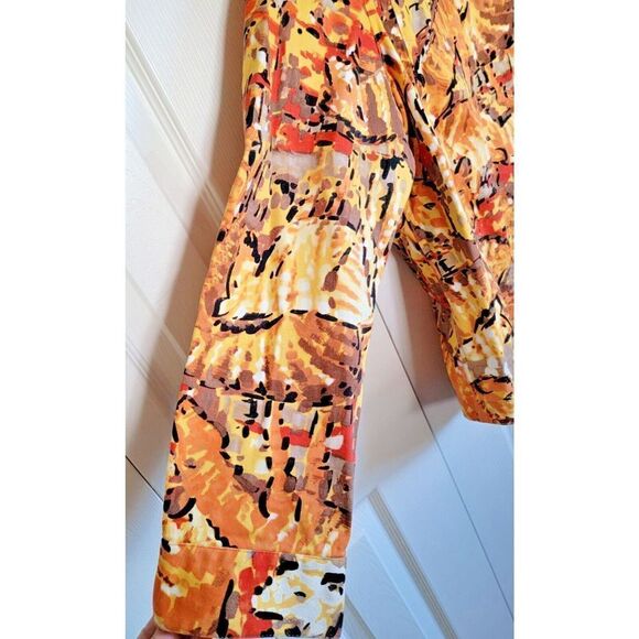 ADDITIONS by Chico's Size 3 Art Deco Long Sleeve Button Front Jacket Shirt Denim - Picture 5 of 5